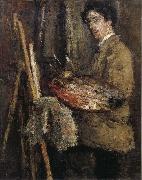 James Ensor Self-Portrait at the Easel Spain oil painting artist